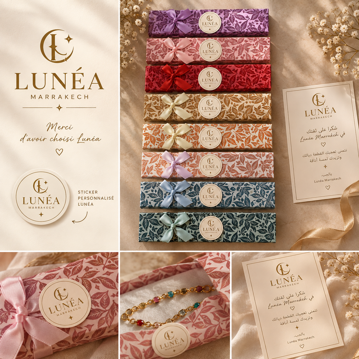 Bracelet femme doré multicolore – Lunéa Marrakech