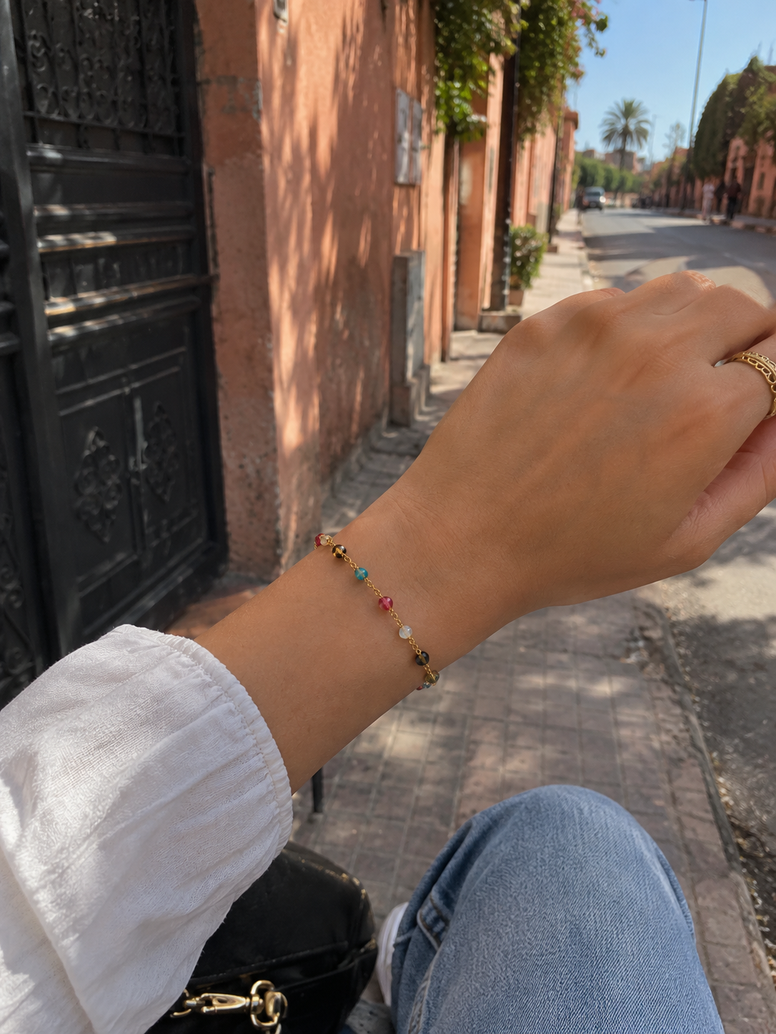 Bracelet femme doré multicolore – Lunéa Marrakech