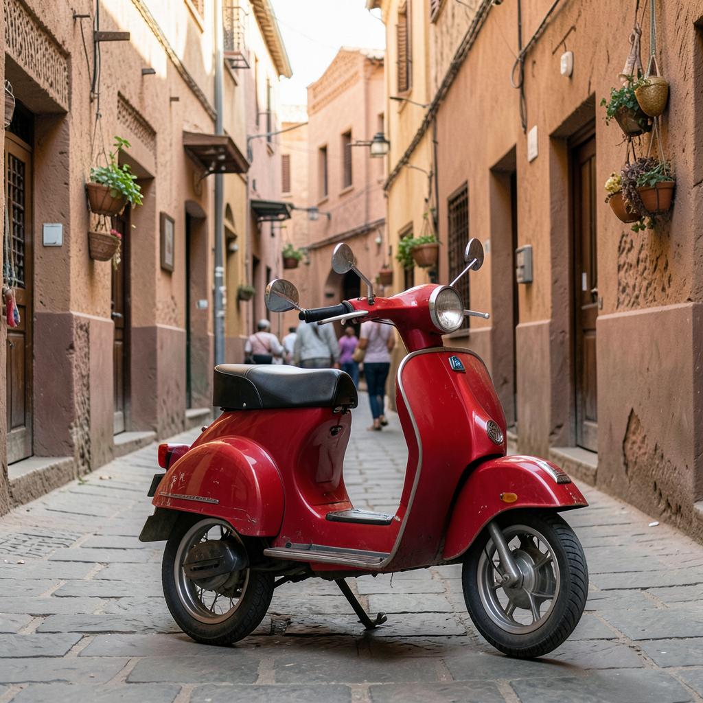 Scooter rouge style vintage
